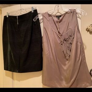 Ann Taylor Top and skirt